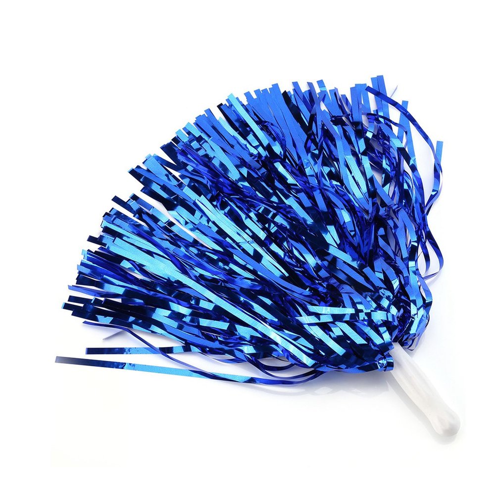 6PCS Cheerleading Pom Poms, Metallic Cheerleading Pom Poms Cheerleading Poms Toddler Pom Poms for Boy Girl School Sports Games Team Spirit Cheer (Blue)
