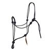 PARELLI Horseman's Strong Lightweight Simple Knots Everyday Use UV Resistant Thin Smooth Yachting Braid Polyester Horse Rope Halter with Leather Poppers, Mini/Foal, Black view 1