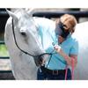 PARELLI Horseman's Strong Lightweight Simple Knots Everyday Use UV Resistant Thin Smooth Yachting Braid Polyester Horse Rope Halter with Leather Poppers, Mini/Foal, Black view 2