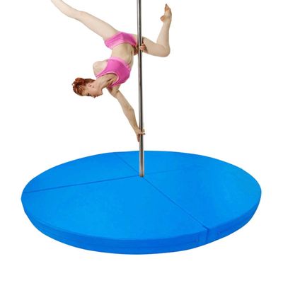 CMYUN Thick Dance Pole Crash Mats - 120/140/150/160/180/200cm Pole Dance Mat for Home Gym, Foldable Lyra Hoop Protection Mat/Yoga Mat for Adult(Color:Blue,Size:180cmx5cm(70.8"x2"))