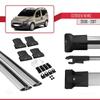 Compatible with Citroen Nemo 3 (225) 2008-2017 Fly Model Car Roof Rack Cross Bar Grey Aluminium 2 Bars view 4