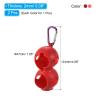 PATIKIL Golf Ball Holder, 2 Pack Silicone 2 Balls Carrier Protective Portable Sleeve with Buckle for Golf Bag Belt, Red, Pink view 2