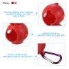 PATIKIL Golf Ball Holder, 2 Pack Silicone 2 Balls Carrier Protective Portable Sleeve with Buckle for Golf Bag Belt, Red, Pink view 3