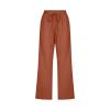 High Waisted Capris for Women, Today Clearance,Capri Pants for Women Casual 2024 Summer Drawstring Elastic High Waist Linen Pants Straight Wide Leg Lounge Capris3-CoffeeLarge view 2
