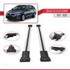 accessorypart Compatible with Skoda Octavia 3 (5E) SW Post-Facelift 2017-2020 Fly Model Car Roof Rack Cross Bar Grey Aluminium 2 Bars view 3