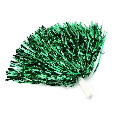 6PCS Cheerleading Pom Poms, Metallic Cheerleading Pom Poms Cheerleading Poms Toddler Pom Poms for Boy Girl School Sports Games Team Spirit Cheer (Green)