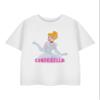 Disney Princess Cinderella White Short-Sleeved T-Shirt for Girls | Graphic Tee with Cinderella Design | Kids Cartoon Apparel | Cinderella Movie Merchandise Gift for Children & Teens view 1