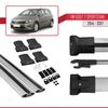 accessorypart Compatible with Volkswagen Golf Sportvan 2014-2017 Fly Model Car Roof Rack Cross Bar Grey Aluminium 2 Bars view 4