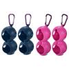 PATIKIL Golf Ball Holder, 4 Pack Silicone 2 Balls Carrier Protective Portable Sleeve with Buckle for Golf Bag Belt, Rose Red, Blue view 1