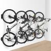 MILADO Wall Bike Rack, Swivel Bike Wall Mount for Garage, 150 Space Saving Vertical Bike Hangers for Storage, Hanging Bike Rack Holds Up to 66lbs, Easy to Install, 4 Pack, Black view 2