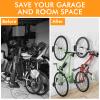 MILADO Wall Bike Rack, Swivel Bike Wall Mount for Garage, 150 Space Saving Vertical Bike Hangers for Storage, Hanging Bike Rack Holds Up to 66lbs, Easy to Install, 4 Pack, Black view 4