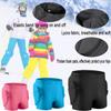 Cycling Shorts Kids 3D Hip Protective Pads Ski Pants-Thickened EVA Skateboard Crash Pad for Skating ,Padded Shorts Protective Gear for HIPS Tailbone view 4