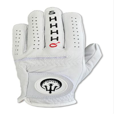 Shhhhh Golf Glove Premium 100% Cabretta Leather Men's Funny Golfer Gift Durable White Weather Grip Adult Left Right Hand Sizes S M Large XL XXL
