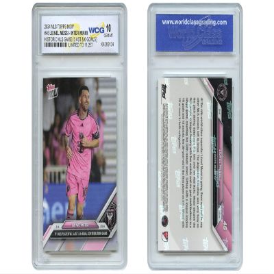WCG 2024 Topps Now Lionel Messi Inter Miami Historic MLS Game Card #46 - Graded GEM Mint 10