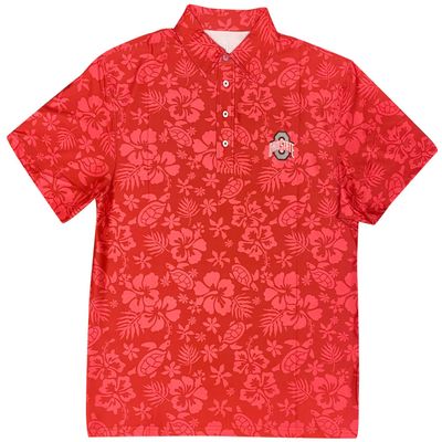 Wes and Willy Mens Sport Fan SPF 50+ Performance Polo (Ohio State Buckeyes Red, XX-Large)