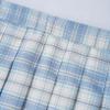 Oyolan Kids Girls Pleated Skirt School Uniform Elastic Stretch Waist Plaid A-line Skirts Tennis Athletic Sportwear Sky Blue 5-6 Years view 4