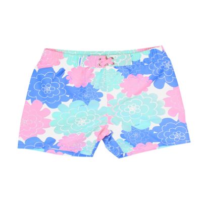 RUGGEDBUTTS Boys UPF50+ Sun Protection Fruits & Florals Swim Trunks - Pastel Petals, 12-18m