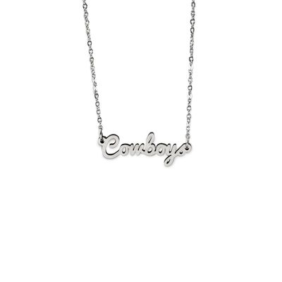 Fan Frenzy Gifts Wyoming Officially Licensed Laser Cowboys Script Necklace