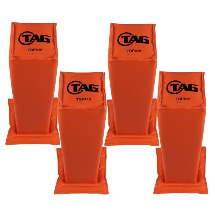 TAG Football Goal Line and End Zone Pylon, Set of 4