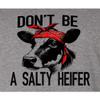 3X-Large Oxford Mens Don't Be A Salty Heifer Funny Cow T-Shirt view 4