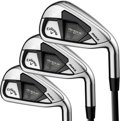 Callaway Golf 2024 Rogue ST Max Iron Set (Left, Steel, Regular, 5 Iron - PW,AW)