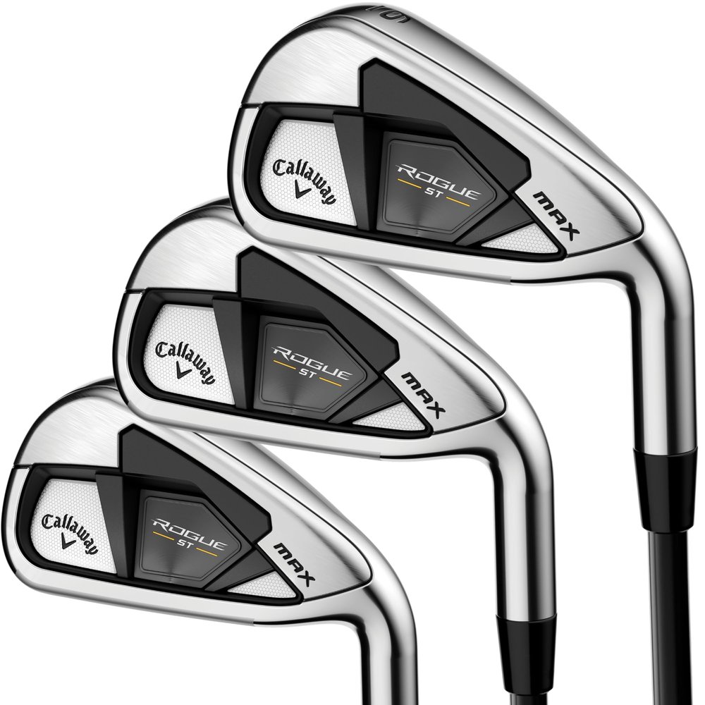 Callaway Golf 2024 Rogue ST Max Iron Set (Left, Steel, Regular, 5 Iron - PW,AW)