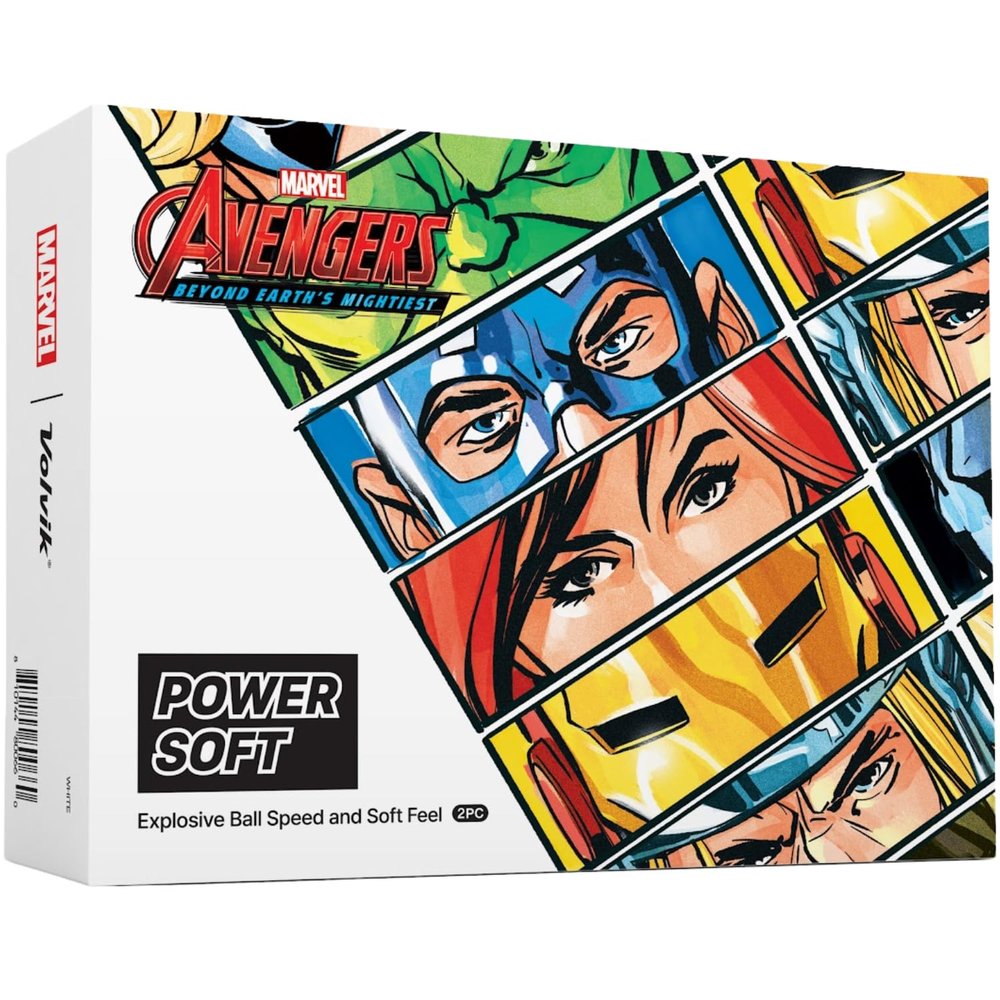 Volvik x Marvel, Power Soft - The Avengers Dozen Golf Balls, White