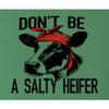 4X-Large Kelly Green Mens Don't Be A Salty Heifer Funny Cow T-Shirt view 4