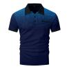 Ymosrh Man Polo Shirts for Men, Short Sleeve Print Golf Shirt Lightweight Summer Business Casual Polos Men Shirts Clothes (M, Blue) view 3