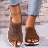 NineFit Basics summer sandals for women 2024, Women's Breathable Orthopedic Sandals Comfortable Walking Tennis Shoes Sandals Dressy Summer Arch Support Wide Fit Sandals, 02-brown view 2