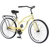 BALINGE 26 Inch Heavy Duty Beach Cruiser Bike for Women Up to 260 Lbs, City Hybrid Bike Single Speed Steel Frame Commuter Bike for Women Men Senior,Anti-Slip Pedal,Pedal BrakeYellow