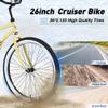 BALINGE 26 Inch Heavy Duty Beach Cruiser Bike for Women Up to 260 Lbs, City Hybrid Bike Single Speed Steel Frame Commuter Bike for Women Men Senior,Anti-Slip Pedal,Pedal BrakeYellow view 4