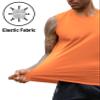 EKLENTSON Men's Tank Shirts Moisture Wicking Sleeveless Shirts Quick Dry Tank Top Gym Muscle Tee Lightweight Orange 2XL view 4