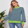 Alsol Lamesa Women's 2026 Fall Winter Mock Neck Long Sleeve Cute Heart Pattern Loose Knit Pullover Sweaters view 2