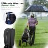 UNIHIMAL Golf Cart Bag with 14-Way Divider Top, Ample Storage Space, Men's Golf Bag with Handles and Umbrella Holder (Black-White) view 4