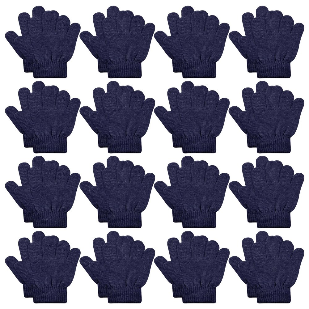 ONESING 16 Pairs Kid Gloves Knitted Children Gloves Bulk For Boys Girls - Stylish and Warm Winter Attachments Mixcolor I
