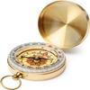 JSD Gold Metal Pocket Compass, Compact, Ideal for Hiking, Camping, Outdoor Activities view 1