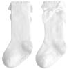 Boonbery Baby Knee High Socks Girl Non Slip Toddler Stockings Cotton Bow Ruffle Newborn Long Socks Infant Dress Sock 0-6M/6-12M/1-3Y view 1