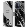 Head Case Designs Officially Licensed Custom Customized Personalized Arsenal FC Marble Customised Photos Leather Wallet Case Compatible with Xiaomi Redmi 12C view 1