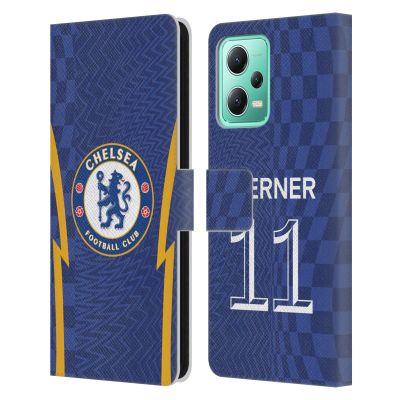 Head Case Designs Officially Licensed Chelsea Football Club Timo Werner 2021/22 Players Home Kit Leather Book Flip Case Cover Compatible with Xiaomi Redmi Note 12 5G