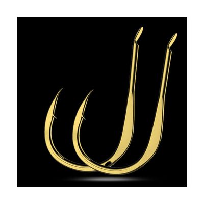 Fish Hooks  20 Pack Fishing Hooks High Carbon Steel Golden Single Fishhooks Jig Barbed Hook Carp for Sea Fishing Accessorie