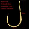 Fish Hooks  20 Pack Fishing Hooks High Carbon Steel Golden Single Fishhooks Jig Barbed Hook Carp for Sea Fishing Accessorie view 2