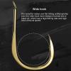 Fish Hooks  20 Pack Fishing Hooks High Carbon Steel Golden Single Fishhooks Jig Barbed Hook Carp for Sea Fishing Accessorie view 3