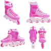JetHok Inline Skates for Women Girls Adjustable Size, Inlineskates Removable Brake, ABEC-7 Bearings, for Outdoor Indoor Skating Fuchsia Rose Red (Barbie Pink, M,Women's US Size 1 2 3 4) view 4