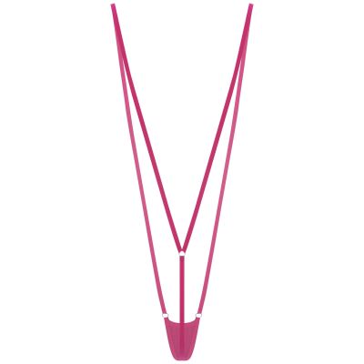 Moily Sexy Women One-Piece Sling Shot Micro Bikini Halter Thong Teddy Bodysuit Swimwear Hot Pink One Size