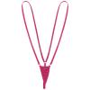 Moily Sexy Women One-Piece Sling Shot Micro Bikini Halter Thong Teddy Bodysuit Swimwear Hot Pink One Size view 3