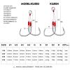 Fish Hooks  2pair Flat Hook Fishing Lure Assist Hook Slow Jigging Cast Double High Carbon Steel Barbed Jig Hooks for Pond view 2