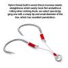 Fish Hooks  2pair Flat Hook Fishing Lure Assist Hook Slow Jigging Cast Double High Carbon Steel Barbed Jig Hooks for Pond view 4
