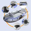 CukUJH Three Person Folding Inflatable Boat, Professional Fishing Boat, Inflatable Rowboat, Including Paddles and Pumps, view 4