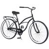 BALINGE 26 Inch Beach Cruiser Bike for Men, City Hybrid Bike Single Speed Steel Frame Commuter Bike for Women Men Senior,Height-Adjustable Leather Saddle, Black view 1